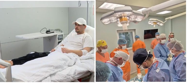 FOTO. Adelin, sătmăreanul rănit într-un grav accident, operat cu succes. Salvat de medici, poate umbla din nou