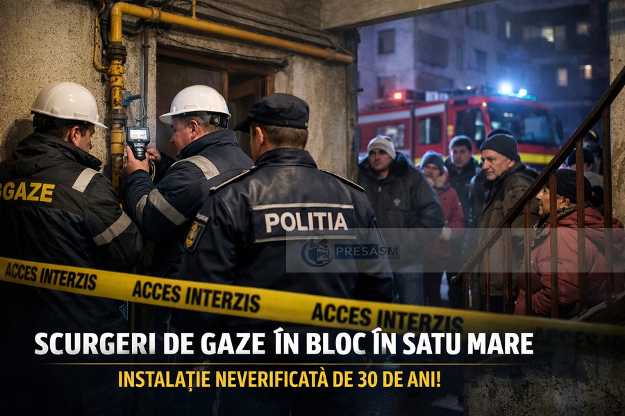 Pericol de explozie într-un bloc din centrul Sătmarului! Nouă scurgeri depistate, instalație neverificată de zeci de ani