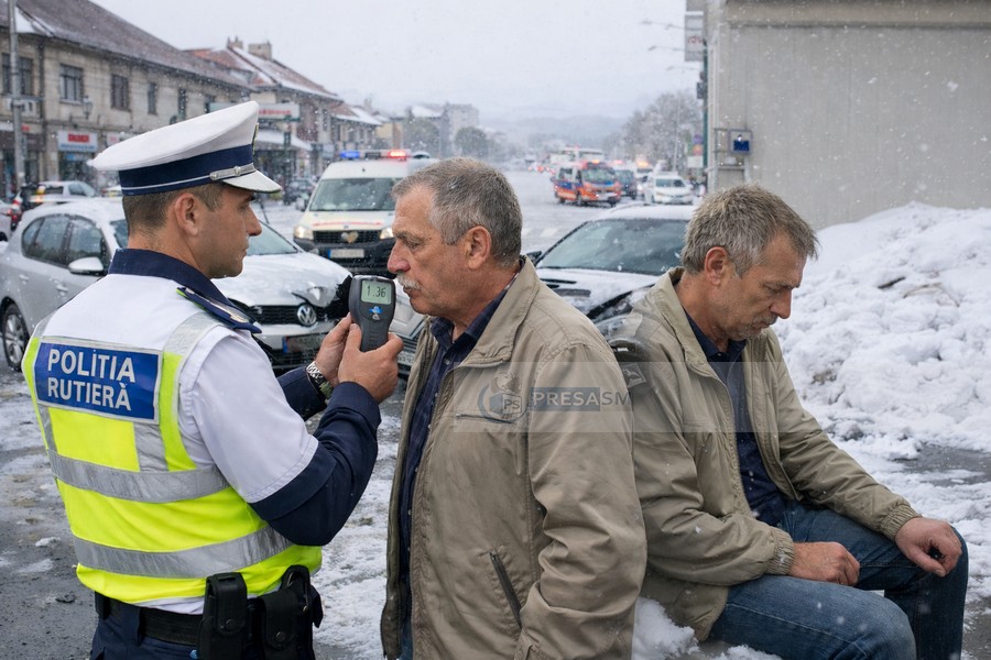 Un pensionar beat și scandalagiu a produs un accident în județul Satu Mare