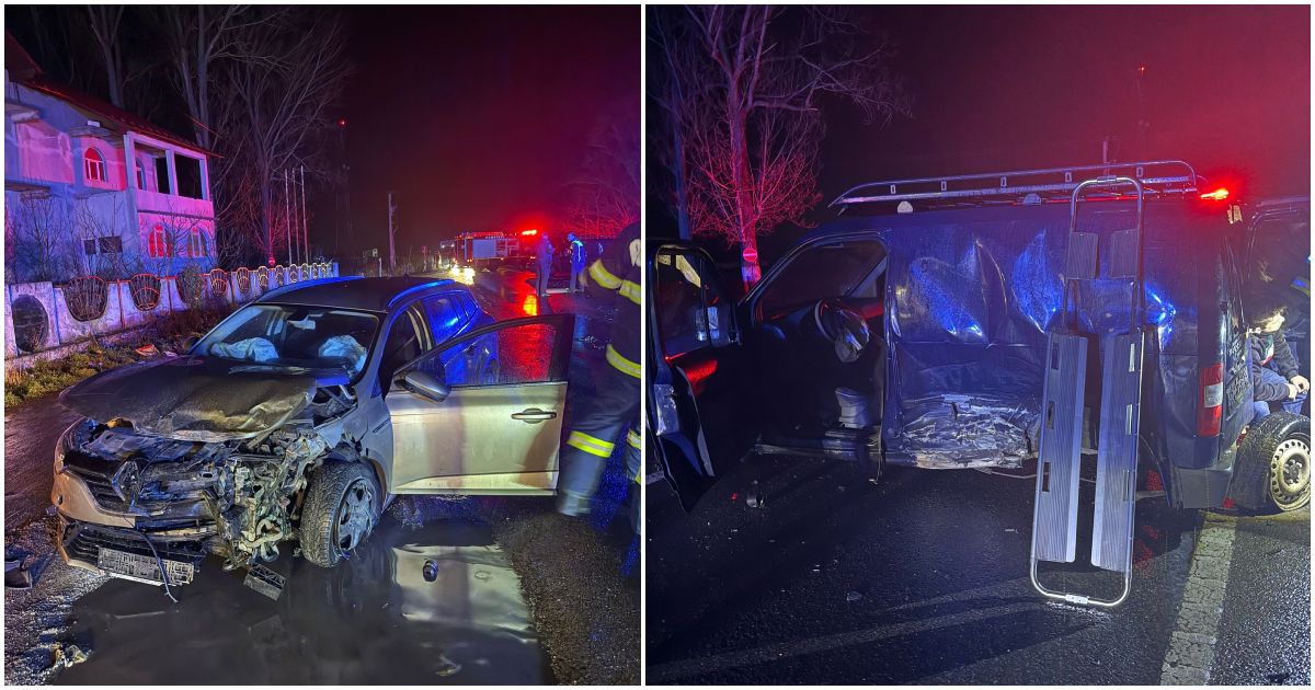 FOTO. Polițiștii sătmăreni explică cum s-a petrecut accidentul din Livada. Cinci persoane au ajuns la spital