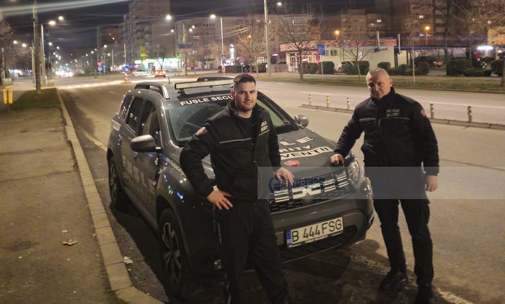 FOTO. Doi agenți ai Fușle Security, eroii unei tinere păcălite de un bărbat în Satu Mare