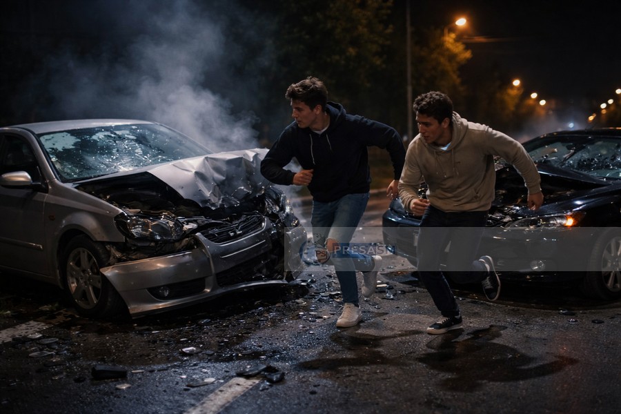 Beat și fără permis, a provocat un accident frontal și a fugit. Făptașul a fost prins în Odoreu