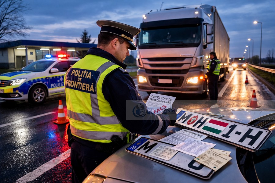 Un român a intrat cu ”TIR”-ul în Satu Mare, din Ungaria. Greu de crezut ce au descoperit polițiștii