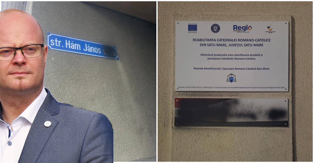 FOTO. Primarul Kereskenyi acuză vandalizări cu iz șovin în municipiul Satu Mare
