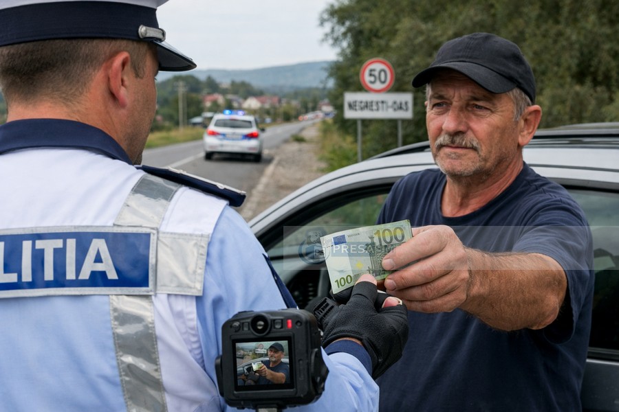 SATU MARE. Șofer băut, ofertă de 1.000 de euro pentru polițiști și două tentative de mituire în doar 30 de minute