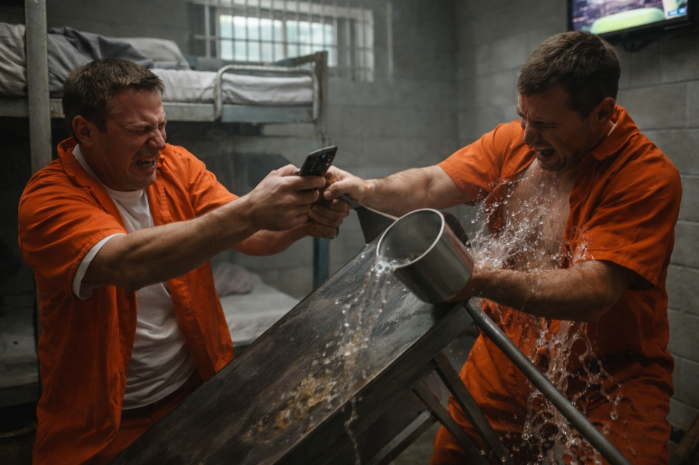 Bătaie-n Penitenciarul Satu Mare. Unul cu arcada spartă, altul opărit. Cine e șeful televizorului