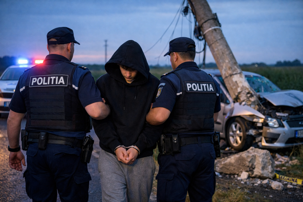 Cum a încercat un sătmărean să ajungă acasă. A tot furat mașini, una s-a stricat pe drum