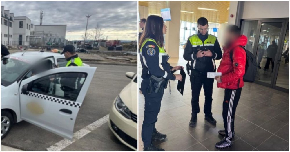 FOTO. Polițiștii, în control la Aeroportul Satu Mare. Zeci de persoane verificate