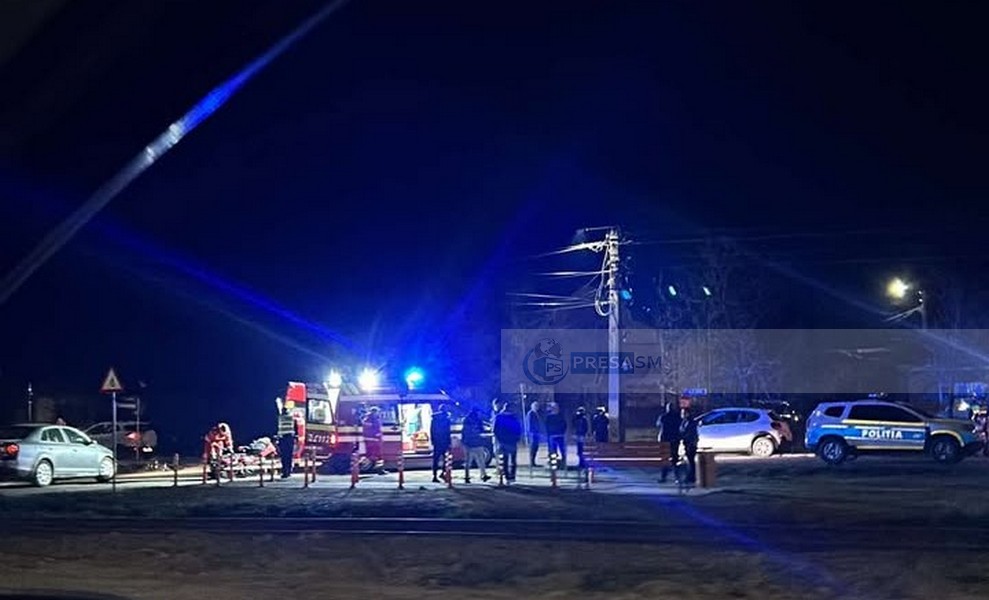 FOTO. O șoferiță a acroșat cu mașina un biclicist. Astăzi, în județul Satu Mare 