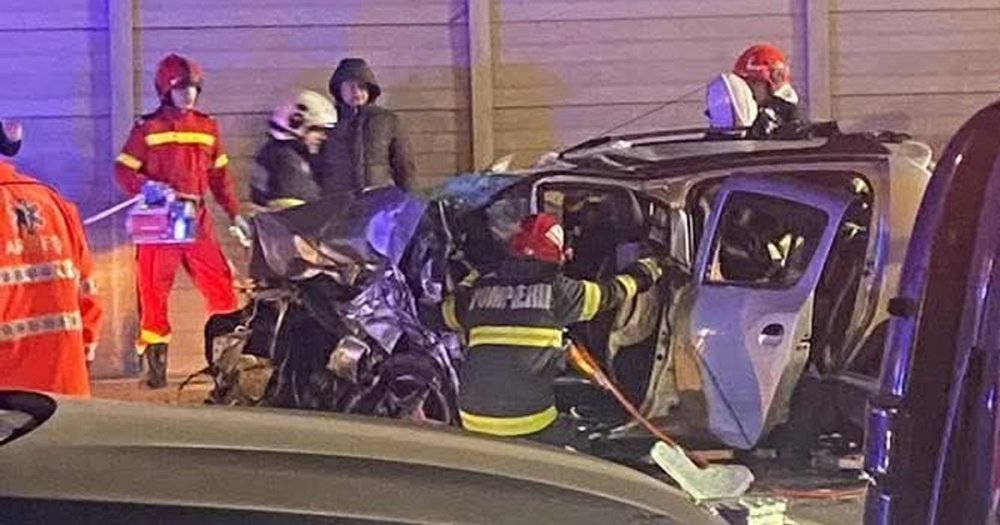 FOTO/VIDEO. Accident cumplit în țară. Bărbat decedat și copil la spital. Tânărul șofer care le-a lovit mașina era băut și urmărit de polițiști