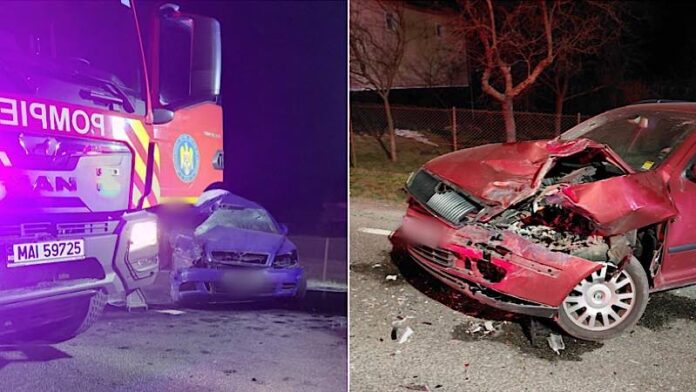 FOTO. Un bărbat (34 ani) și o fetiță (3 ani) au murit după o coliziune între două mașini și un TIR