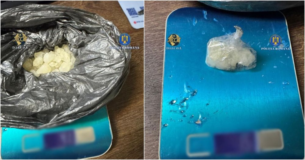 FOTO. Prins în flagrant în timp ce vindea droguri în municipiul Satu Mare. Bărbatul, reținut de polițiști