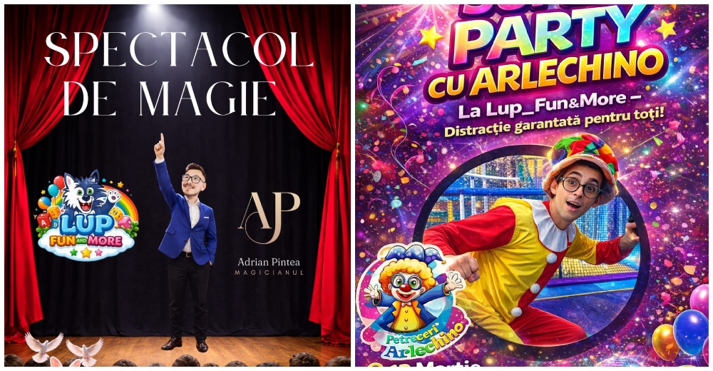 Două evenimente spectaculoase pentru copii la LUP – Fun and More în luna martie