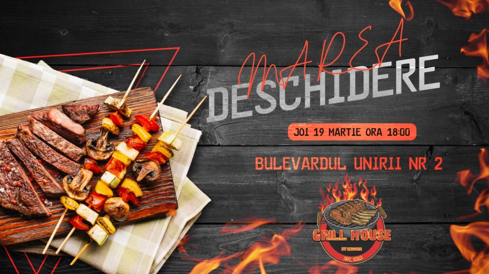 Marea deschidere Grill House by Nassote, la Satu Mare! Micii campioni ajung în farfuriile sătmărenilor 