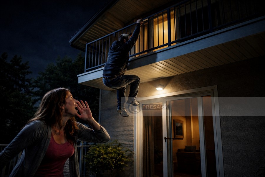 Cel mai slab hoț din județ! Nu a reușit să intre în casă, surprins de proprietară