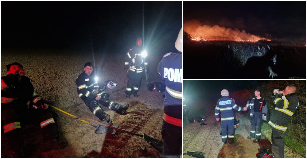 FOTO. Nu vă mai bateți joc de pompieri! Sunt epuizați din cauza unor NESIMȚIȚI care dau foc la vegetație