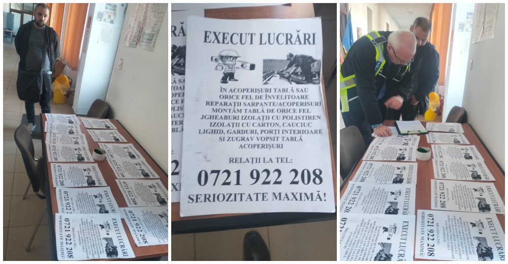 FOTO. Fals meșter, a umplut municipiul Satu Mare cu anunțuri false/capcană. Lua avansul și dispărea
