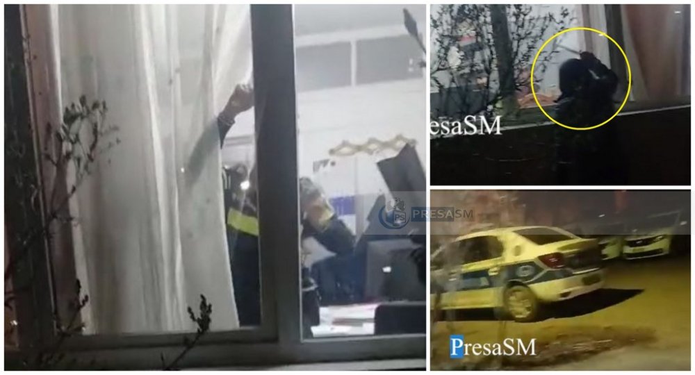 VIDEO. Bătaie în plină stradă, terminată la Poliție, în județul Satu Mare. Cu familiile la geam