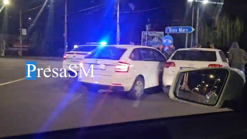 VIDEO. Accident în sensul giratoriu de la Burdea: două autoturisme implicate, trafic afectat parțial