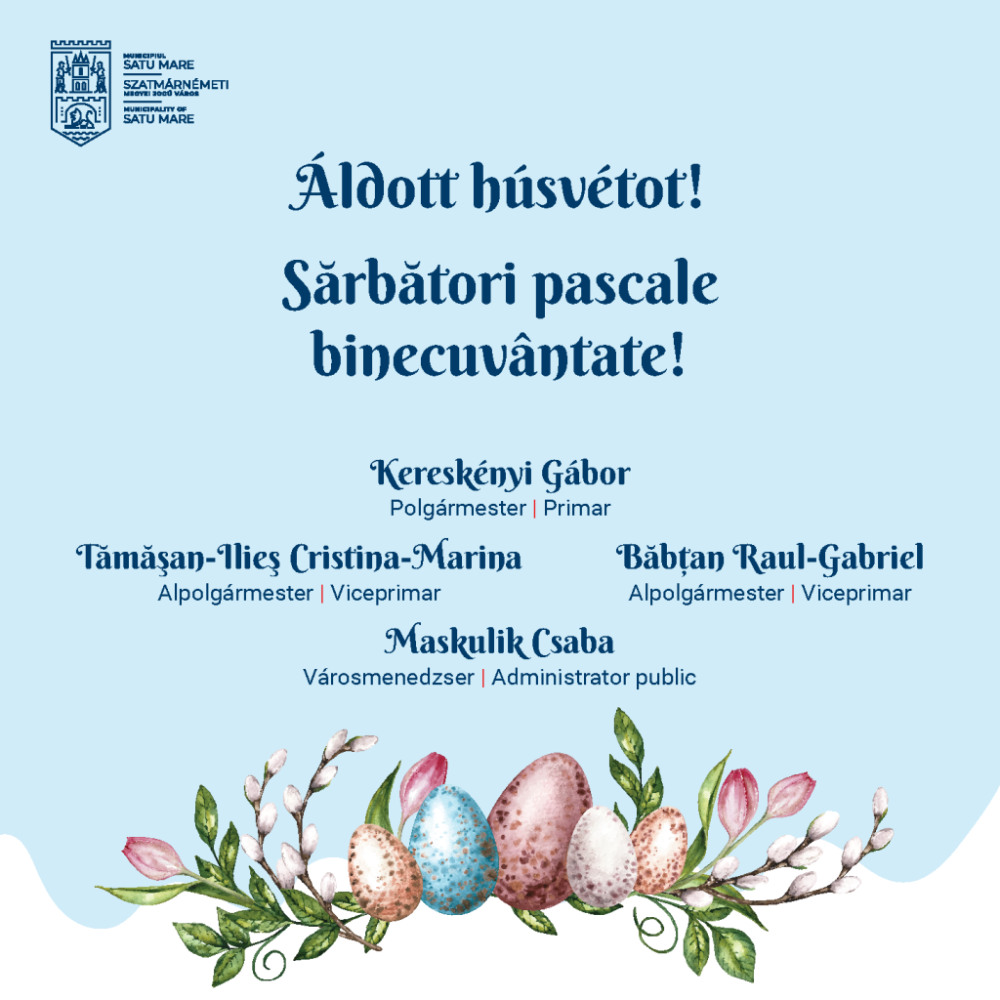 Mesaj de Paște transmis de conducerea municipiului Satu Mare