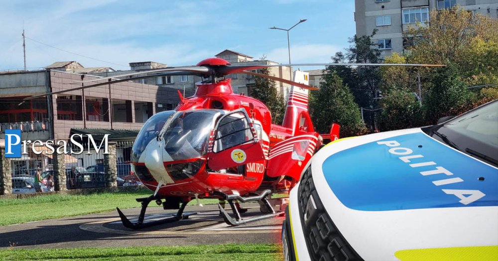 Acuzații grave! Bărbat dus cu elicopterul SMURD. ”Bătut de Politia Satu Mare”, spune familia