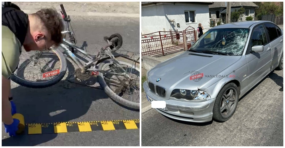 FOTO. Pieton în stare gravă, lovit de un BMW pe ”zebră”. Mașina s-a oprit după 54 de metri