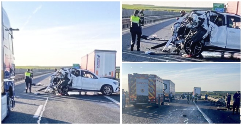 Accident cumplit în vestul țării! Bărbat despicat în două, soția sa în stare critică. Mașina lovită de TIR