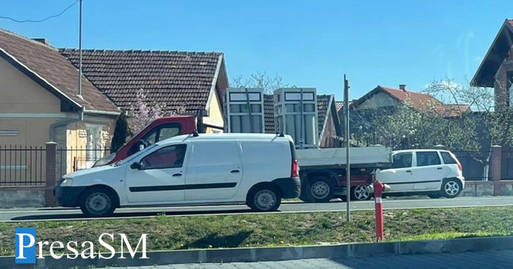 FOTO/VIDEO. Accident în județul Satu Mare. Impact între o autoutilitară și un autoturism