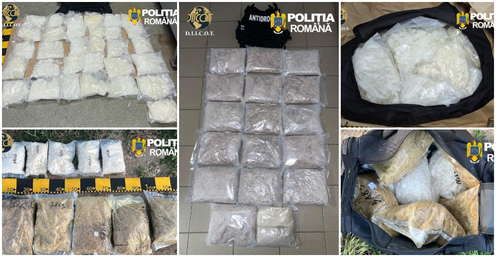 FOTO/VIDEO. Mega captură de droguri: 150 kg! Satu Mare era pe lista destinației