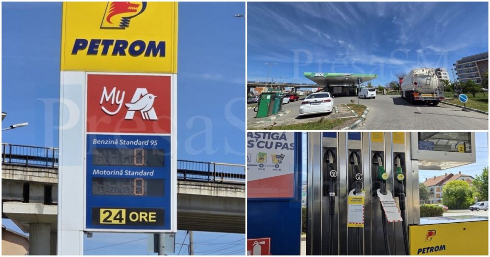 FOTO. Criză de motorină la unele stații de combustibili din Satu Mare. Cât ar putea dura criza