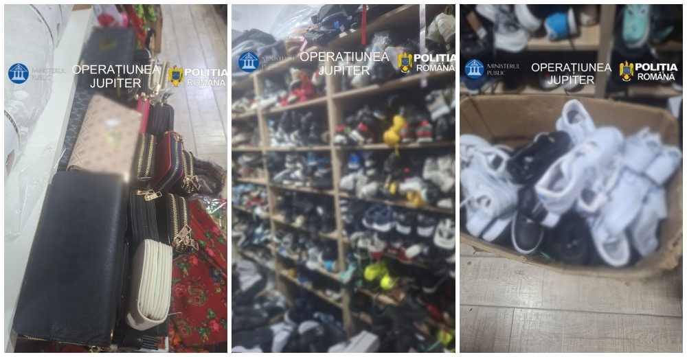FOTO. Percheziții de amploare în Satu Mare. Mii de produse false au fost confiscate de polițiști