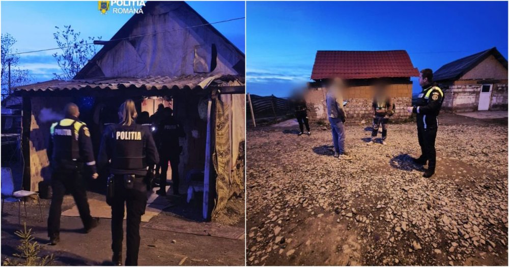 FOTO. Razii ale polițiștilor într-un cartier din Satu Mare. Peste 10 persoane duse la secție, pentru clarificări