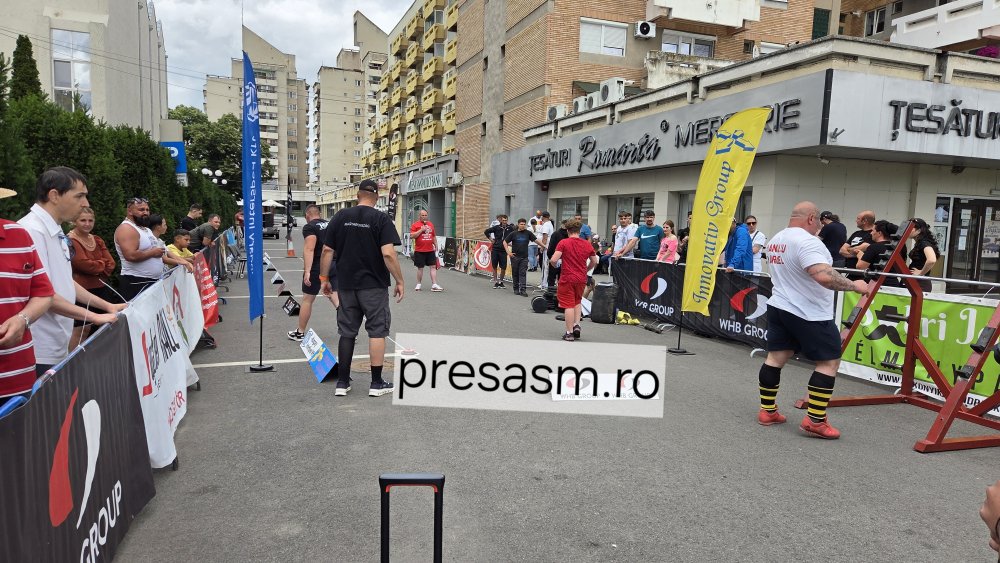 Moment jenant la Zilele Orașului Satu Mare. Telefonul unui concurent de la „Strongest Man”, furat în timpul competiției