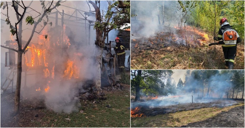 FOTOGALERIE. Zeci de intervenții ale pompierilor din Satu Mare în doar 2 zile