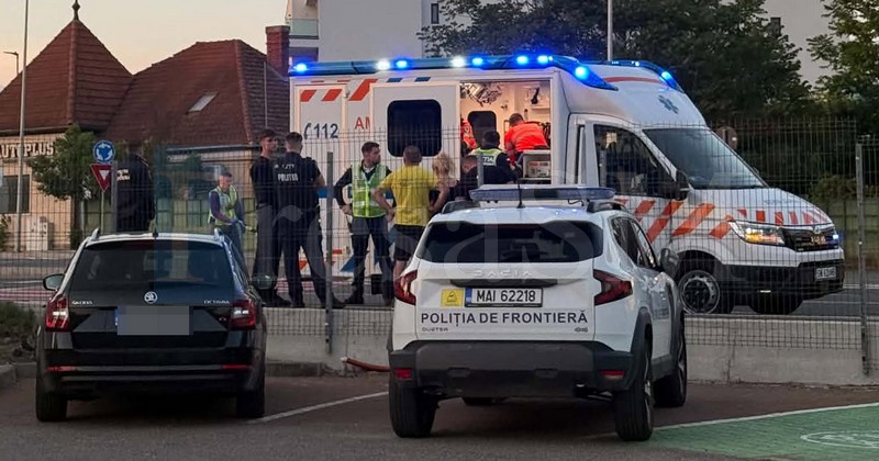 FOTO. Cum s-a petrecut accidentul de pe Podul Transilvania. Minoră la spital după ce a fost lovită pe trecere