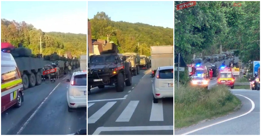 VIDEO. 11 militari răniți după ce 3 transportoare blindate Piranha 5 s-au ciocnit în județul vecin 