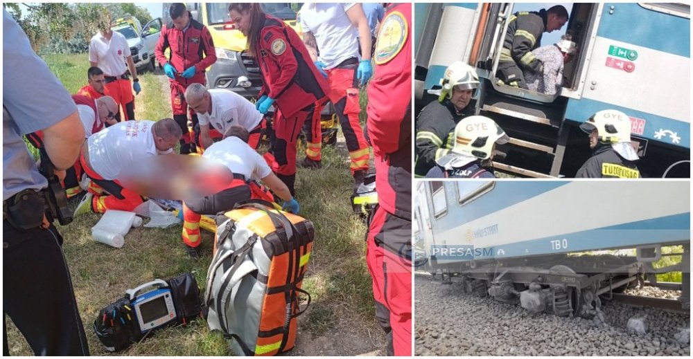 FOTO. Tren deraiat cu 240 de călători! Sătmăreni printre victime: ”Am văzut-o pe mama plină de sânge și nu puteam să o ajut”
