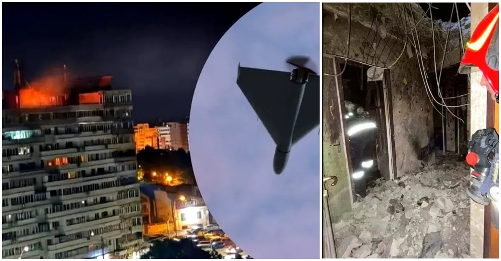 FOTO/VIDEO | Mamă și fiu, victimele exploziei. Dronă prăbușită pe un bloc din Galați. 70 de persoane au fost evacuate