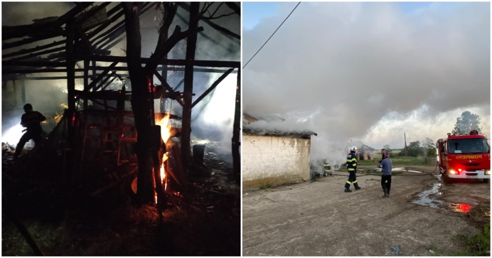 FOTO. Trei incendii în județul Satu Mare, în ultimele 24 de ore. Pericol de explozie și propagare a flăcărilor