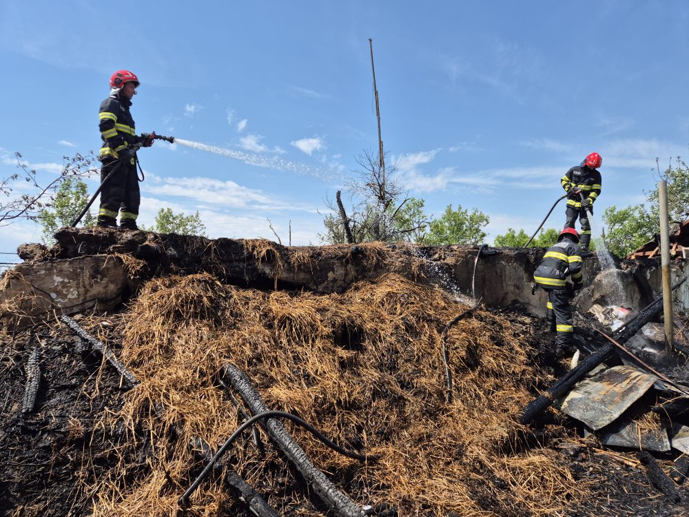 FOTO. Incendiu în județul Satu Mare. A dat foc la resturile vegetale și și-a incendiat anexa