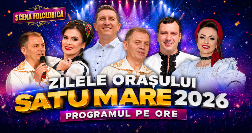 PROGRAMUL COMPLET - scena de FOLCLOR - la Zilele Orașului Satu Mare. Artiști îndrăgiți urcă pe scenă