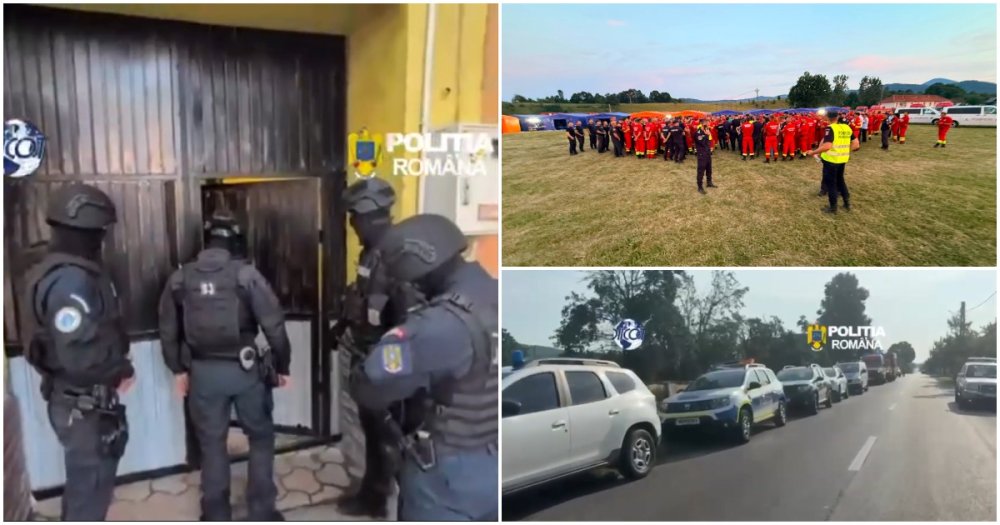 FOTO/VIDEO. Mobilizare impresionantă de forțe în județul vecin. Sute de persoane vulnerabile, salvate din centre ilegale