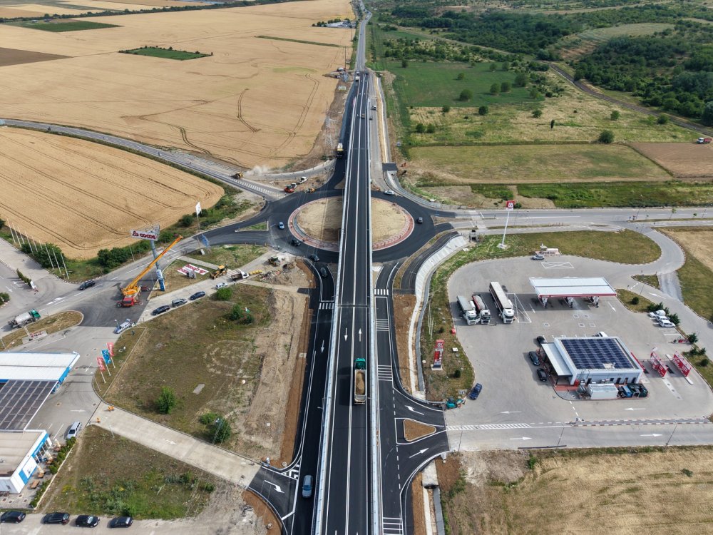 FOTO. Trafic mai rapid între Satu Mare și Oradea. Pasajul de pe DN 19 este aproape finalizat