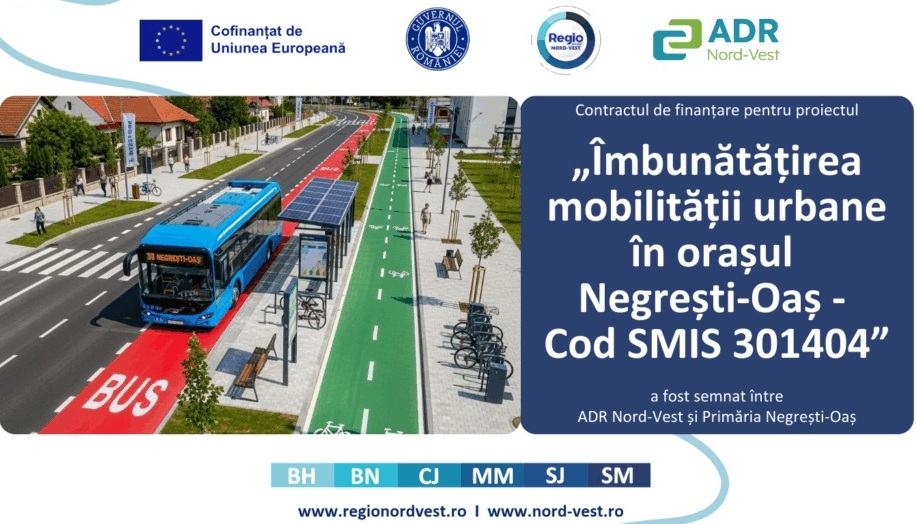 Revoluție urbană la Negrești-Oaș: investiții pentru bicicliști, pietoni și transport public. Peste 100 de milioane investiți!
