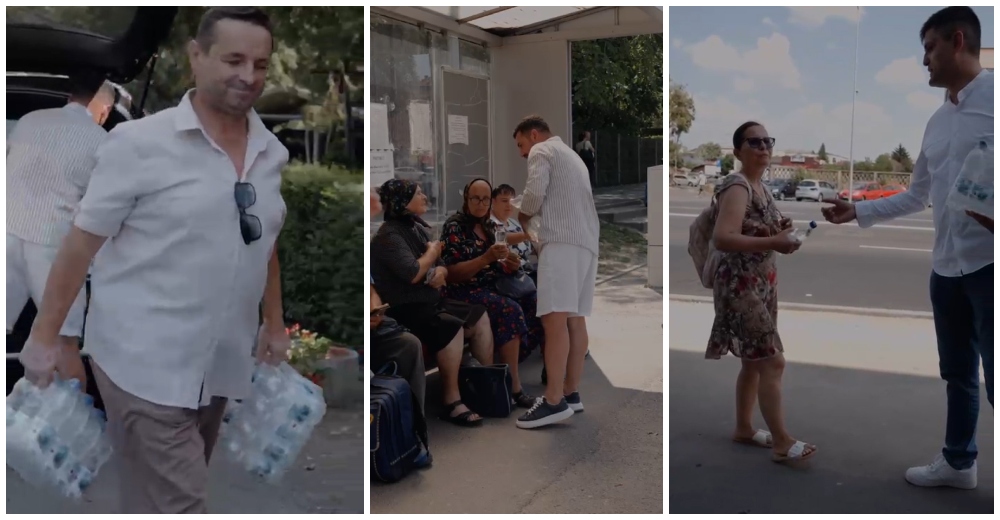 VIDEO. Lor le pasă de navetiști! Ei sunt consilierii care au împărțit apă, din banii lor, pe Cod Roșu, în Satu Mare