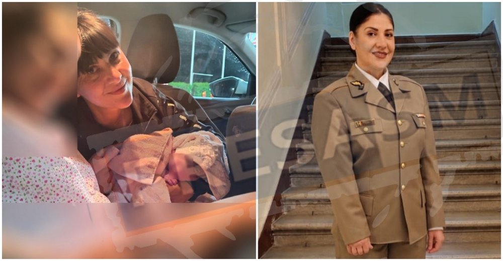 FOTO. Militar de profesie, eroină în timpul liber! Mihaela a asistat o mămică la naștere, în drum spre spital