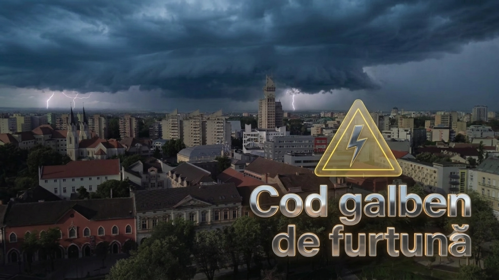 Vijelii și ploi torențiale așteptate astăzi la Satu Mare. Când expiră Codul galben