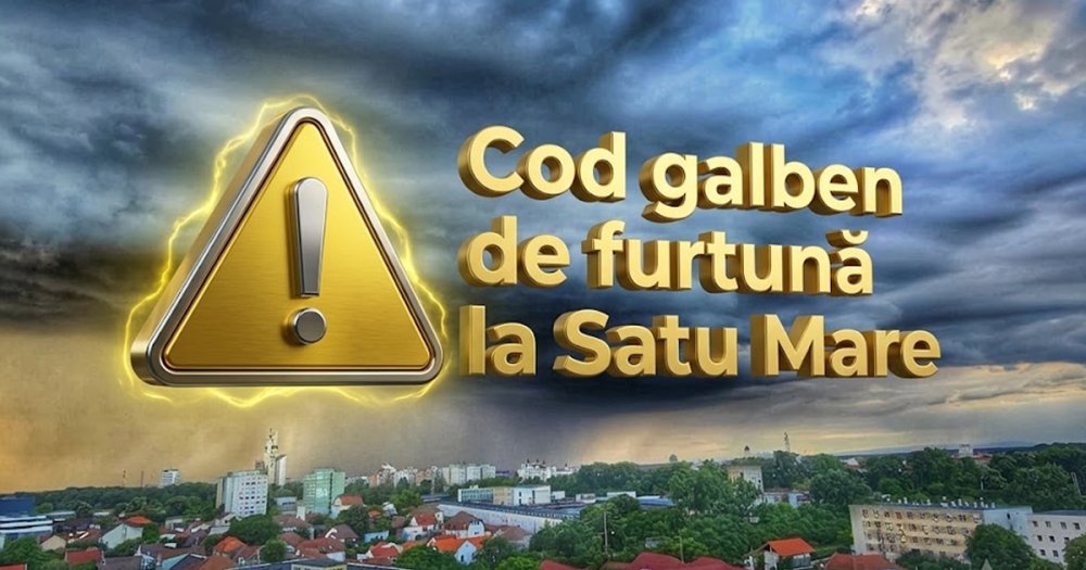 Cod galben de furtună la Satu Mare. LISTA localităților aflate sub avertizare