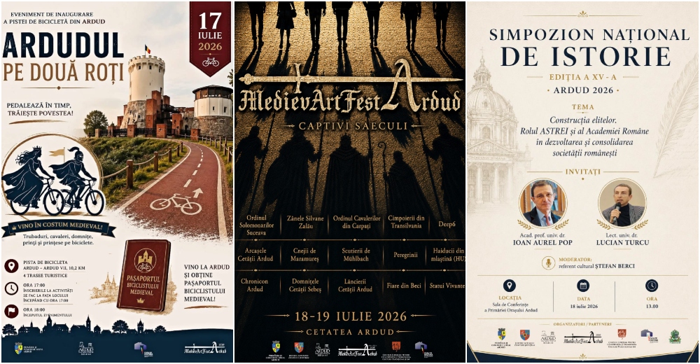 Ardudul se pregătește pentru cel mai mare weekend cultural al verii. Trei evenimente majore vor transforma orașul într-o capitală a istoriei vii