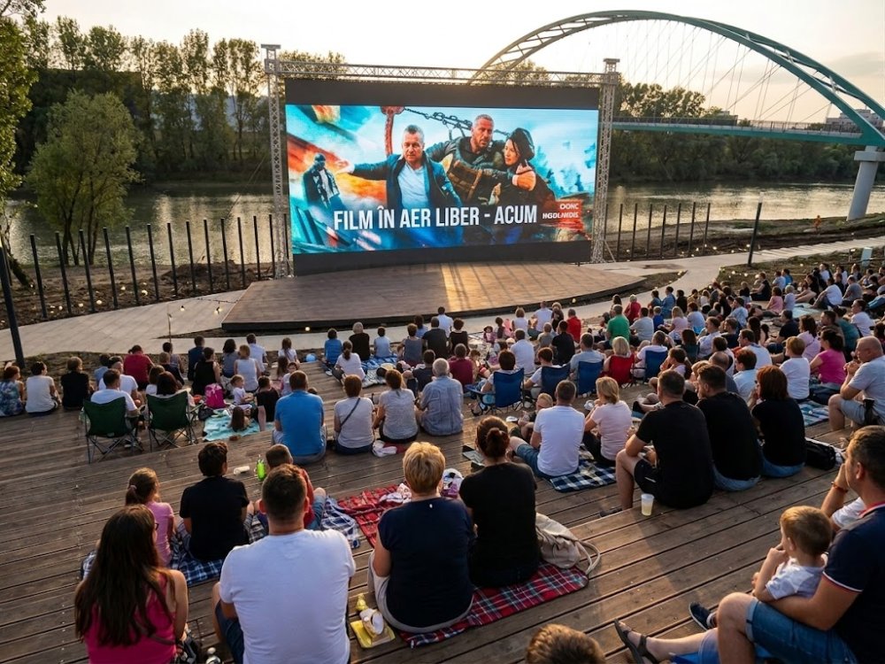 Magia cinematografiei revine la Satu Mare. Caravana TIFF aduce trei seri de filme în aer liber pe malul Someșului